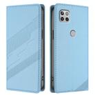 For Motorola One 5G Ace Embossed Multi-functional Wallet Retro Leather Phone Case(Light Blue) - 2
