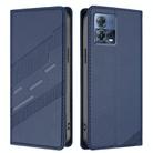 For Motorola Moto S30 Pro Embossed Multi-functional Wallet Retro Leather Phone Case(Dark Blue) - 2