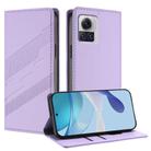 For Motorola Moto X30 Pro Embossed Multi-functional Wallet Retro Leather Phone Case(Light Purple) - 1