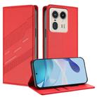 For Motorola Moto X50 Ultra Embossed Multi-functional Wallet Retro Leather Phone Case(Red) - 1