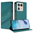 For Motorola Moto X50 Ultra Embossed Multi-functional Wallet Retro Leather Phone Case(Dark Green) - 1