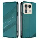 For Motorola Moto X50 Ultra Embossed Multi-functional Wallet Retro Leather Phone Case(Dark Green) - 2