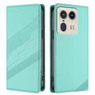 For Motorola Moto X50 Ultra Embossed Multi-functional Wallet Retro Leather Phone Case(Mint Green) - 2