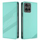 For Motorola Edge 50 Embossed Multi-functional Wallet Retro Leather Phone Case(Mint Green) - 2