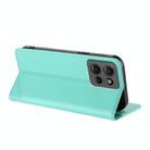 For Motorola Edge 50 Embossed Multi-functional Wallet Retro Leather Phone Case(Mint Green) - 3