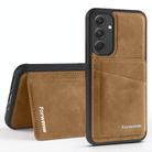 For Samsung Galaxy A54 5G Forwenw F8 Series 2 in 1 Magnetic Card Slot Leather Phone Case(Brown) - 1