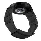 20mm Folding Magnetic Buckle Stainless Steel Rubber Watch Band(Black+Black) - 2