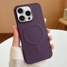 For iPhone 15 Pro Max Stripe MagSafe TPU Phone Case(Dark Purple) - 1