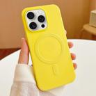 For iPhone 15 Pro Max Stripe MagSafe TPU Phone Case(Yellow) - 1