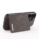 For iPhone 16 Forwenw F8 Series 2 in 1 Magnetic Card Slot Leather Phone Case(Grey) - 3