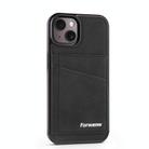 For iPhone 14 Forwenw F8 Series 2 in 1 Magnetic Card Slot Leather Phone Case(Black) - 2