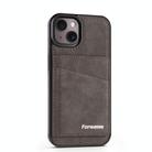 For iPhone 13 mini Forwenw F8 Series 2 in 1 Magnetic Card Slot Leather Phone Case(Grey) - 2