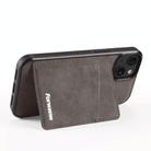 For iPhone 13 mini Forwenw F8 Series 2 in 1 Magnetic Card Slot Leather Phone Case(Grey) - 3