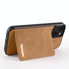 For iPhone 13 mini Forwenw F8 Series 2 in 1 Magnetic Card Slot Leather Phone Case(Brown) - 3