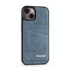 For iPhone 13 mini Forwenw F8 Series 2 in 1 Magnetic Card Slot Leather Phone Case(Blue) - 2