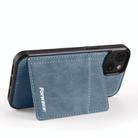 For iPhone 13 mini Forwenw F8 Series 2 in 1 Magnetic Card Slot Leather Phone Case(Blue) - 3