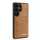 For Samsung Galaxy S25 Ultra 5G Forwenw F8 Series 2 in 1 Magnetic Card Slot Leather Phone Case(Brown) - 2