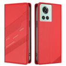 For OnePlus 10R Embossed Multi-functional Wallet Retro Leather Phone Case(Red) - 2