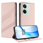 For OnePlus Ace 2V Embossed Multi-functional Wallet Retro Leather Phone Case(Pink) - 1