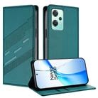 For OnePlus Nord CE2 Lite 5G Embossed Multi-functional Wallet Retro Leather Phone Case(Dark Green) - 1