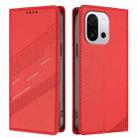 For OnePlus 13T Embossed Multi-functional Wallet Retro Leather Phone Case(Red) - 2