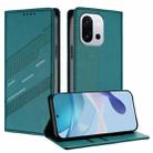 For OnePlus 13T Embossed Multi-functional Wallet Retro Leather Phone Case(Dark Green) - 1