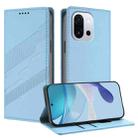 For OnePlus 13T Embossed Multi-functional Wallet Retro Leather Phone Case(Light Blue) - 1