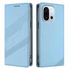 For OnePlus 13T Embossed Multi-functional Wallet Retro Leather Phone Case(Light Blue) - 2