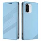 For OnePlus Ace 5 Racing Embossed Multi-functional Wallet Retro Leather Phone Case(Light Blue) - 2