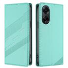 For OPPO A1 5G Embossed Multi-functional Wallet Retro Leather Phone Case(Mint Green) - 2