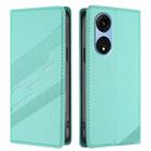 For OPPO A1 Pro Embossed Multi-functional Wallet Retro Leather Phone Case(Mint Green) - 2