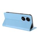 For OPPO A1 Pro Embossed Multi-functional Wallet Retro Leather Phone Case(Light Blue) - 3