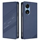 For OPPO A1 Pro Embossed Multi-functional Wallet Retro Leather Phone Case(Dark Blue) - 2