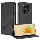 For OPPO A2 Pro Embossed Multi-functional Wallet Retro Leather Phone Case(Black) - 1
