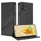 For OPPO A38 4G Embossed Multi-functional Wallet Retro Leather Phone Case(Black) - 1