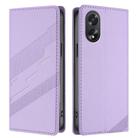 For OPPO A38 4G Embossed Multi-functional Wallet Retro Leather Phone Case(Light Purple) - 2