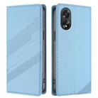 For OPPO A38 4G Embossed Multi-functional Wallet Retro Leather Phone Case(Light Blue) - 2