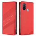For OPPO A53 4G Embossed Multi-functional Wallet Retro Leather Phone Case(Red) - 2