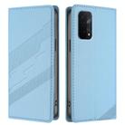 For OPPO A54 5G Embossed Multi-functional Wallet Retro Leather Phone Case(Light Blue) - 2