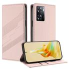 For OPPO A57 4G Embossed Multi-functional Wallet Retro Leather Phone Case(Pink) - 1