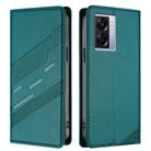 For OPPO A57 5G Embossed Multi-functional Wallet Retro Leather Phone Case(Dark Green) - 2