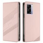 For OPPO A57 5G Embossed Multi-functional Wallet Retro Leather Phone Case(Pink) - 2
