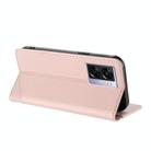 For OPPO A57 5G Embossed Multi-functional Wallet Retro Leather Phone Case(Pink) - 3