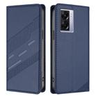 For OPPO A57 5G Embossed Multi-functional Wallet Retro Leather Phone Case(Dark Blue) - 2