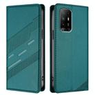 For OPPO A74 4G Embossed Multi-functional Wallet Retro Leather Phone Case(Dark Green) - 2