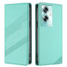 For OPPO A79 5G Embossed Multi-functional Wallet Retro Leather Phone Case(Mint Green) - 2