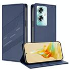 For OPPO A79 5G Embossed Multi-functional Wallet Retro Leather Phone Case(Dark Blue) - 1