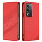 For OPPO A80 5G Embossed Multi-functional Wallet Retro Leather Phone Case(Red) - 2