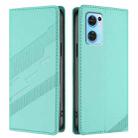 For OPPO Find X5 Lite Embossed Multi-functional Wallet Retro Leather Phone Case(Mint Green) - 2