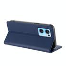 For OPPO Find X5 Lite Embossed Multi-functional Wallet Retro Leather Phone Case(Dark Blue) - 3